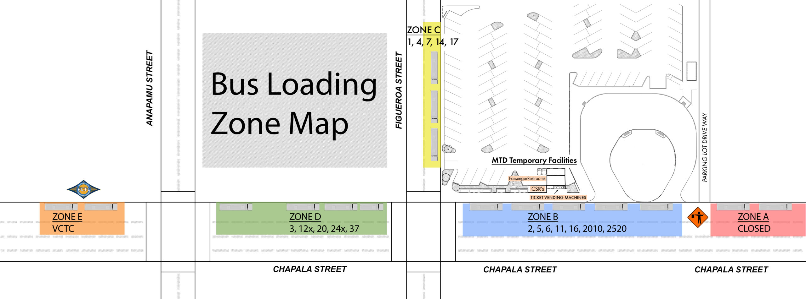 Transit Center Boarding Zones Map- Updated for Zone change