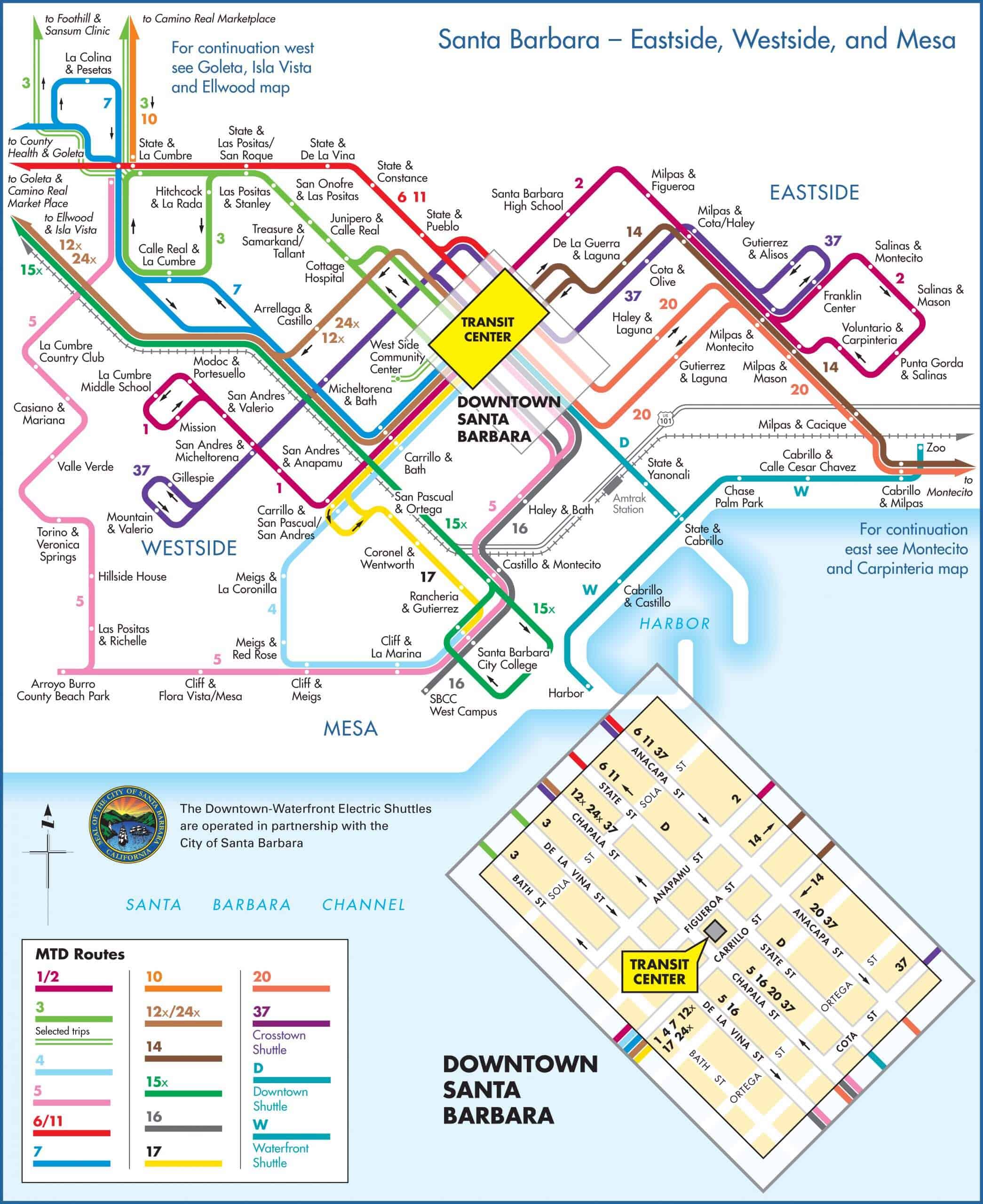 Maps Schedules Santa Barbara MTD