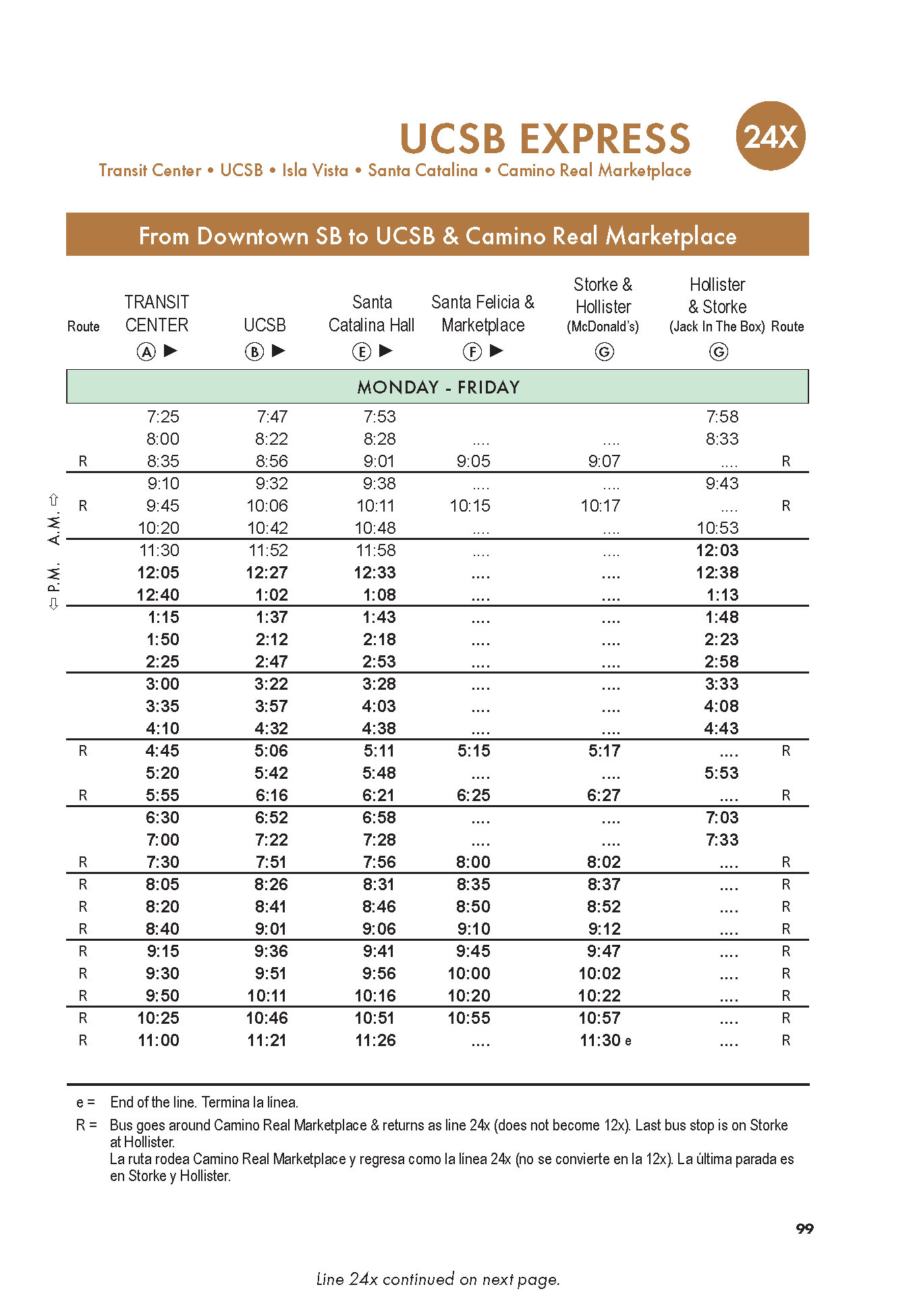 24 x printable timetable