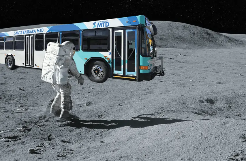 Bus on the moon