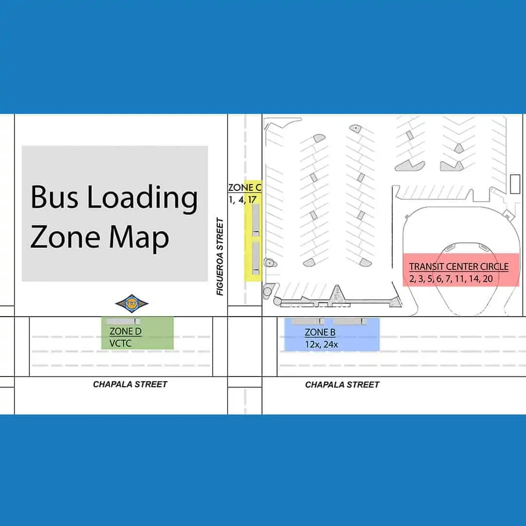bus loading zone map