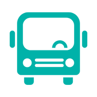 Graphic of teal bus