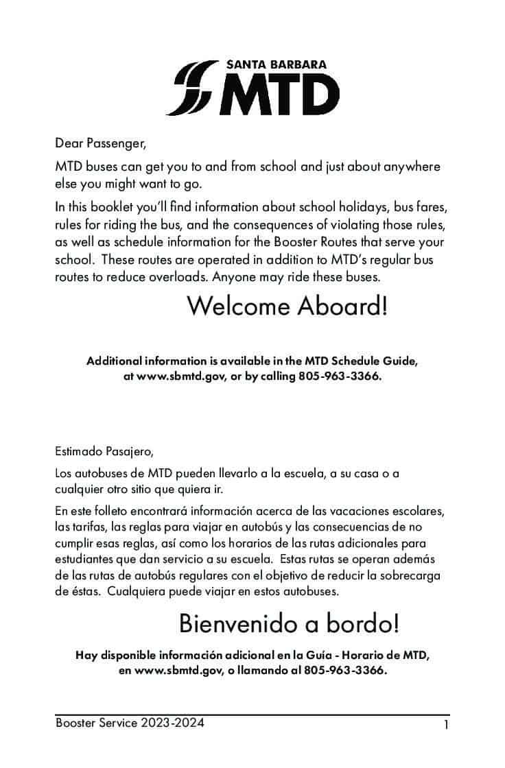 Booster Book 2023-2024 (Web) โ Santa Barbara MTD Booster Book 2023-2024 (Web) โ Santa Barbara MTD