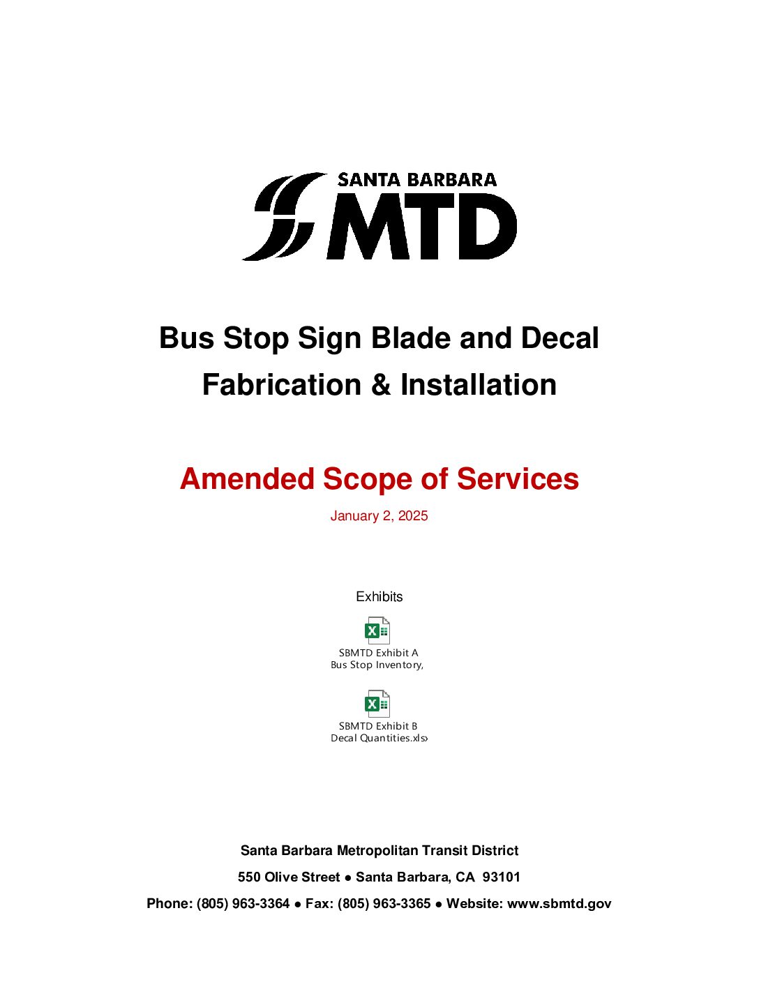 Amended Scope of Services – Bus Stop Sign Blade and Decal ...