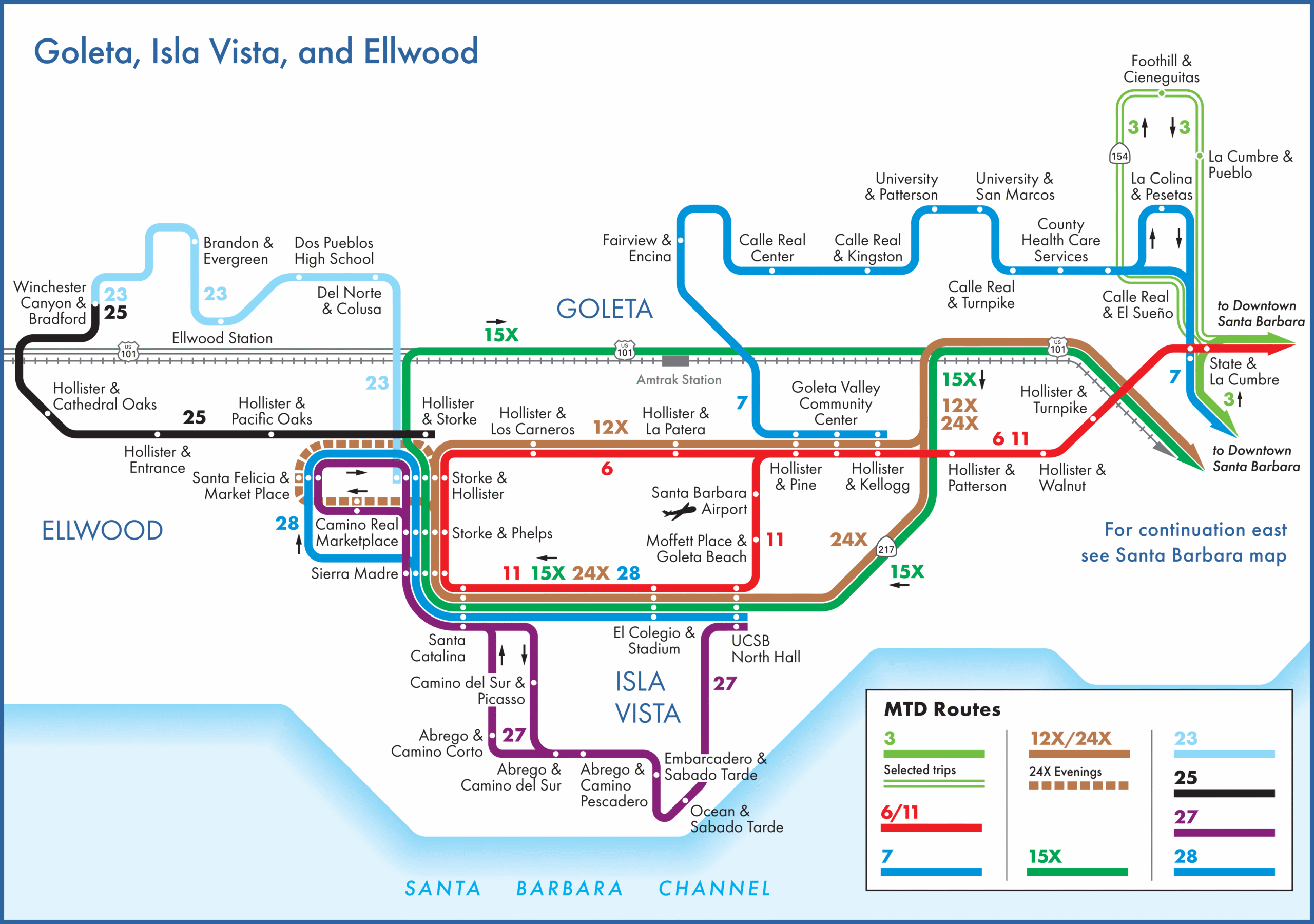MTD System Map Goleta, Vista, Ellwood