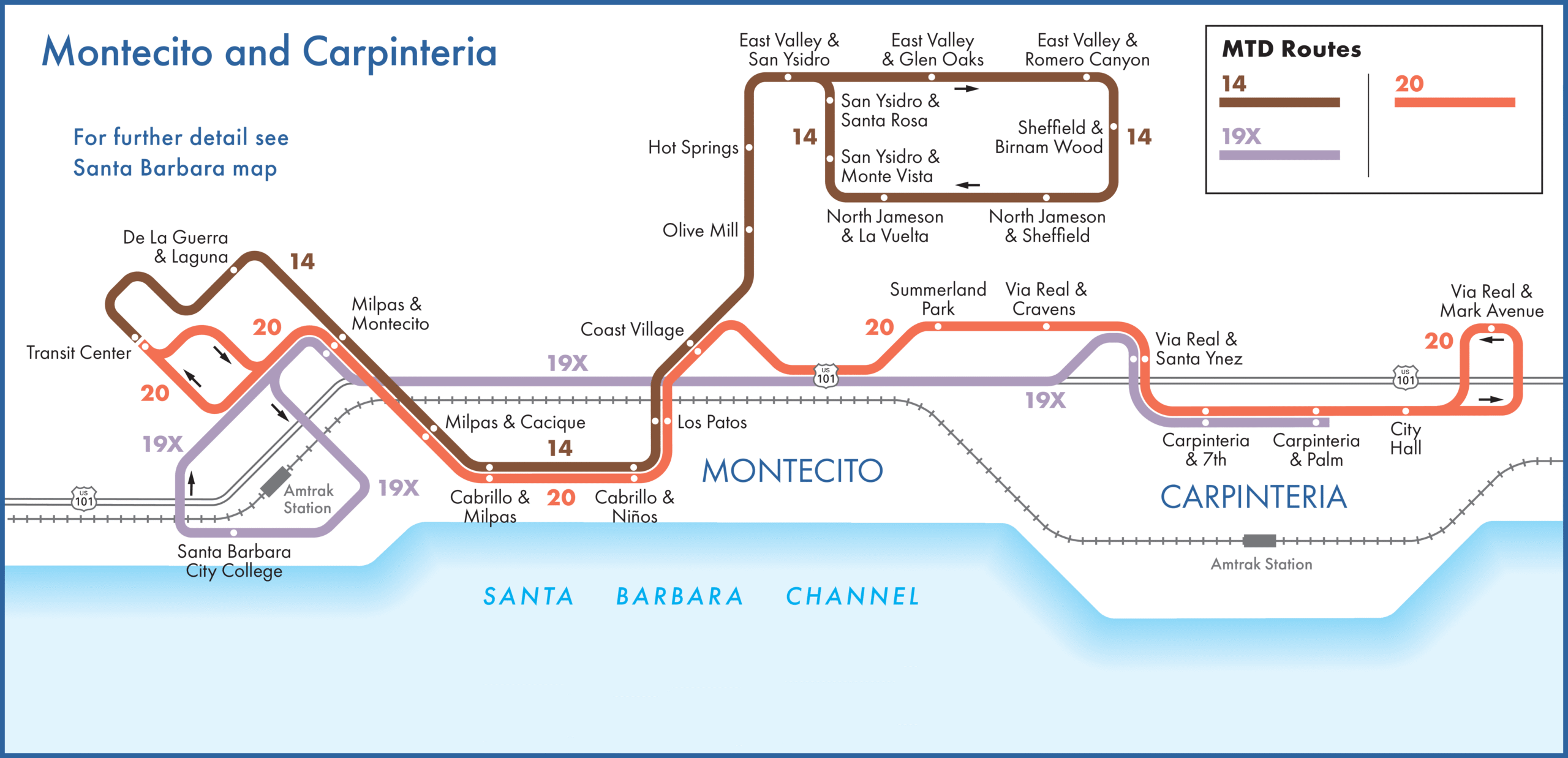MTD System Map Montecito Carp