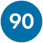 Route icon for Line 90 in Amtrak Blue