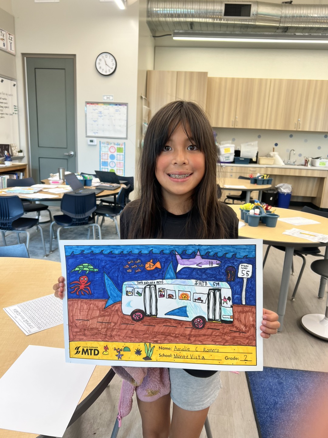Photo of Amelie Romero, 2nd Place Winner in 1st-3rd Grade Category