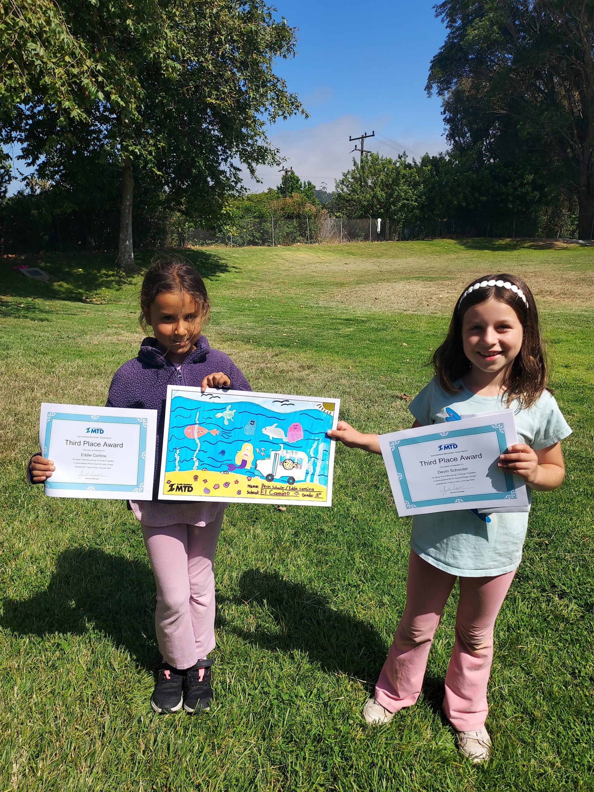 Photo of Devin Schooler and Eddie Cortina 3rd Place Winners in 1st-3rd Grade Category